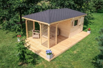 Domek na dzialke z altana i tarasem la mare