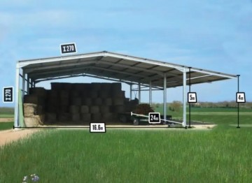 Hooi opslagoverkapping 4m canopy 500m overkapping