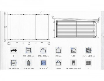 Wiata garaz mww5 2 auta 700x600cm bez domku 07092021 1