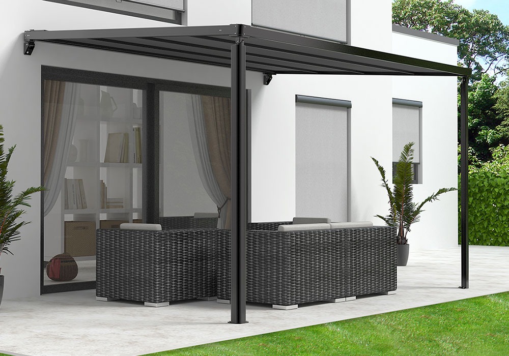 Pergola overkapping elektrisch PVC doek - pergola & veranda - Q-Trend Products - Pergola Tuinhuizen - Paviljoen - Prefab house