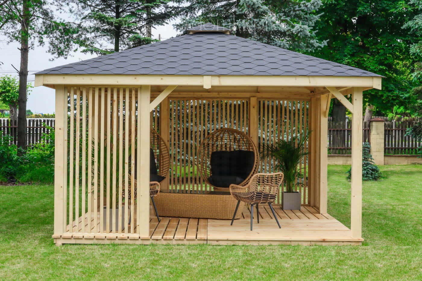 Temerity zanger Appal Altana Napoli Gazebo 1 Tuinpaviljoen overkapping (4 diepte) - Houten  tuinhuizen & carporten - Q-Trend Products - Pergola Tuinhuizen overkapping  - Paviljoen - Prefab Tiny house